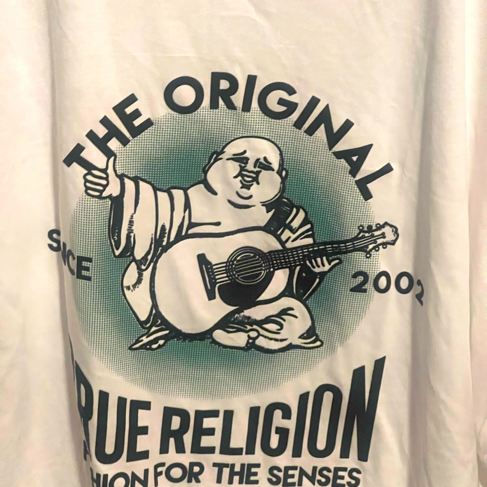 True Religion White Graphic Tee
